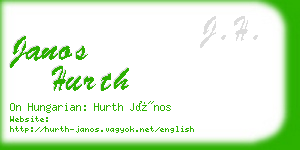 janos hurth business card